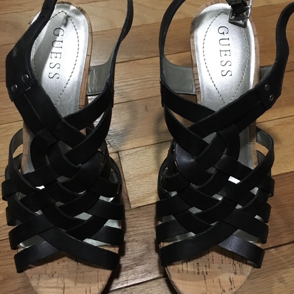 Guess platform wedges